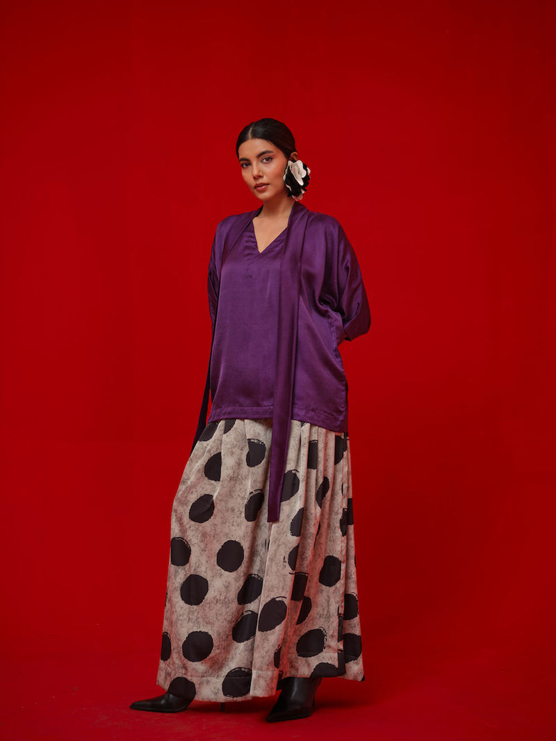 Discover Pants-Black + Grey satin tunics/kaftan by Stoique in black, grey for women Worldwide