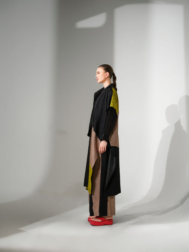Awaken Tunic-Black + Grey + Lime crushed silk tunics/kaftan by Stoique in black, grey, lime for women Worldwide