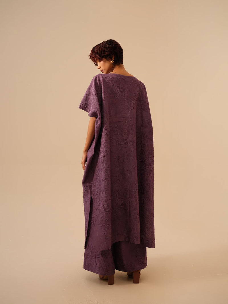 Root Pants-Lilac crushed silk pants/trousers by Stoique in lilac for women Worldwide