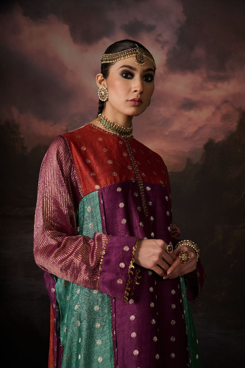 AMARA KAFTAN chanderi by SWATTI KAPOOR in multi color for women Worldwide