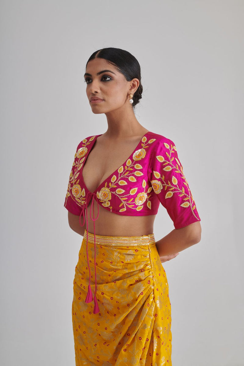 AMORA, SAMAIRA & AMIRA CO-ORD SET organza by Rashika Mittal in multi color for women Worldwide