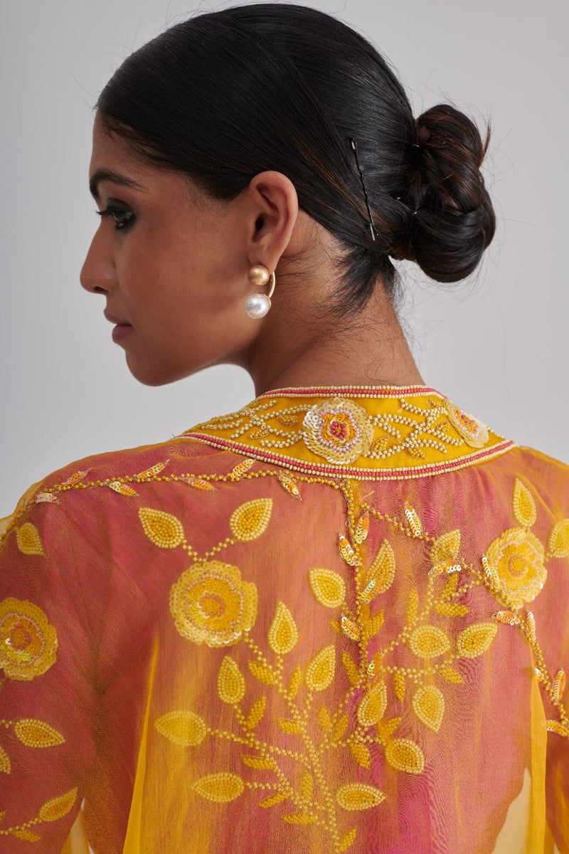 AMORA, SAMAIRA & AMIRA CO-ORD SET organza by Rashika Mittal in multi color for women Worldwide