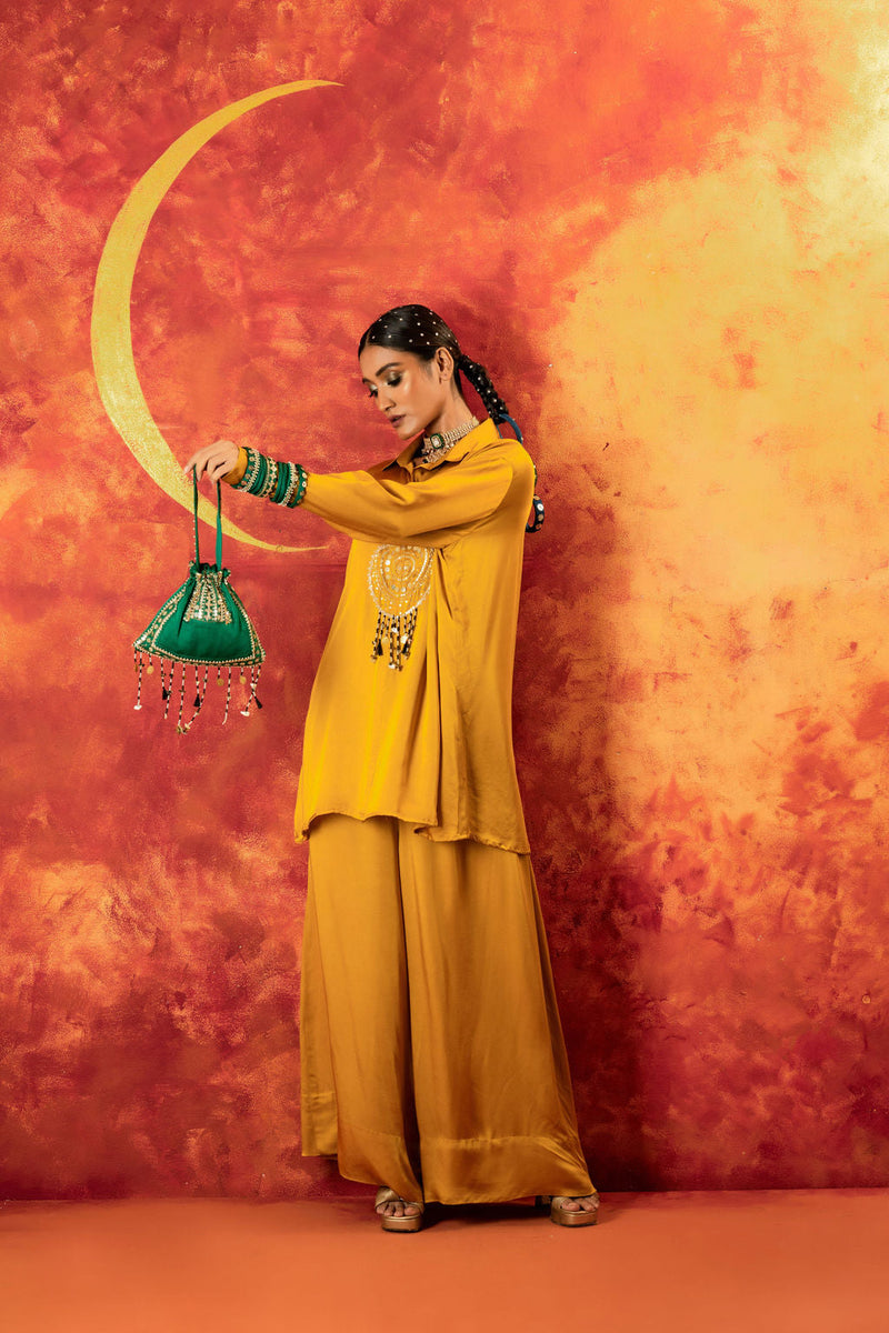 Mahi Mustard Festive Co-ord Set