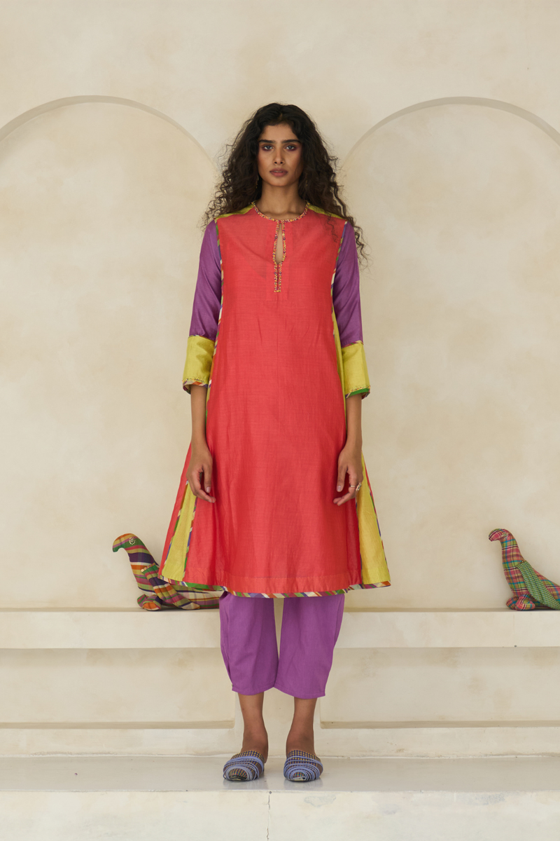 Amy Set cotton by SWATTI KAPOOR in multi color for women Worldwide