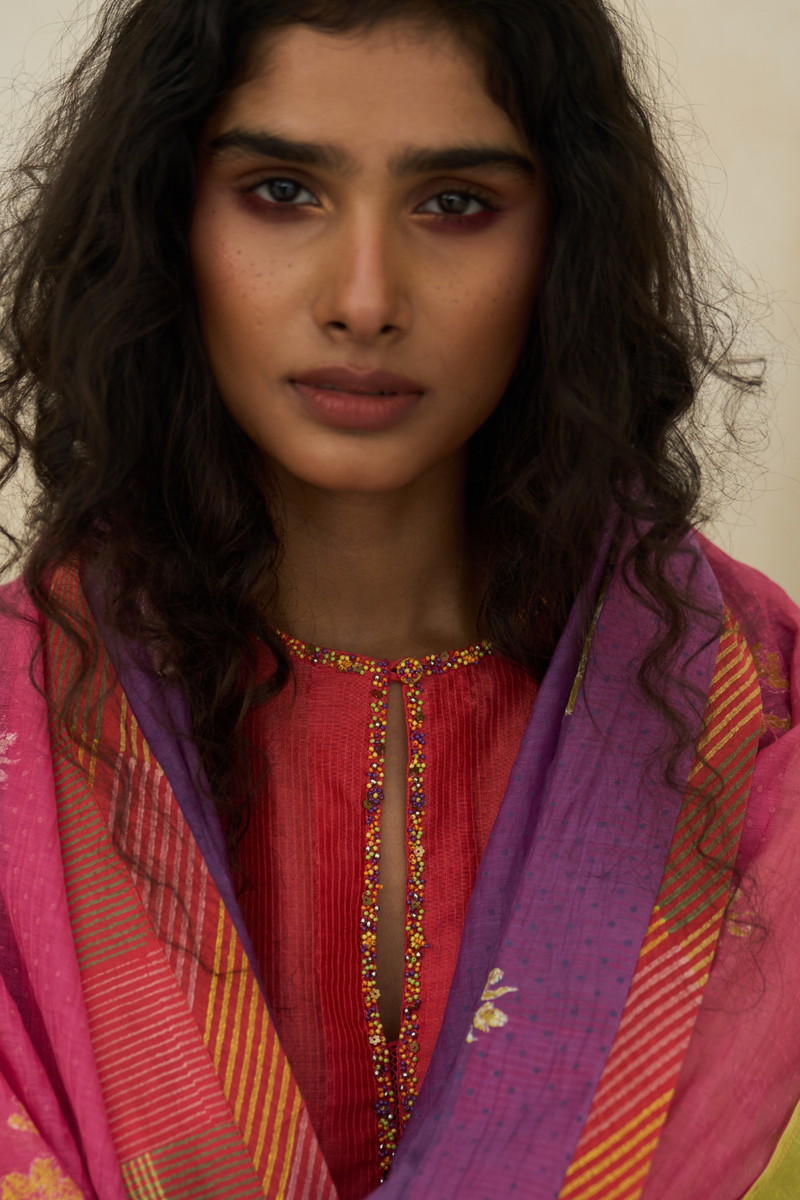 Amy Set cotton by SWATTI KAPOOR in multi color for women Worldwide