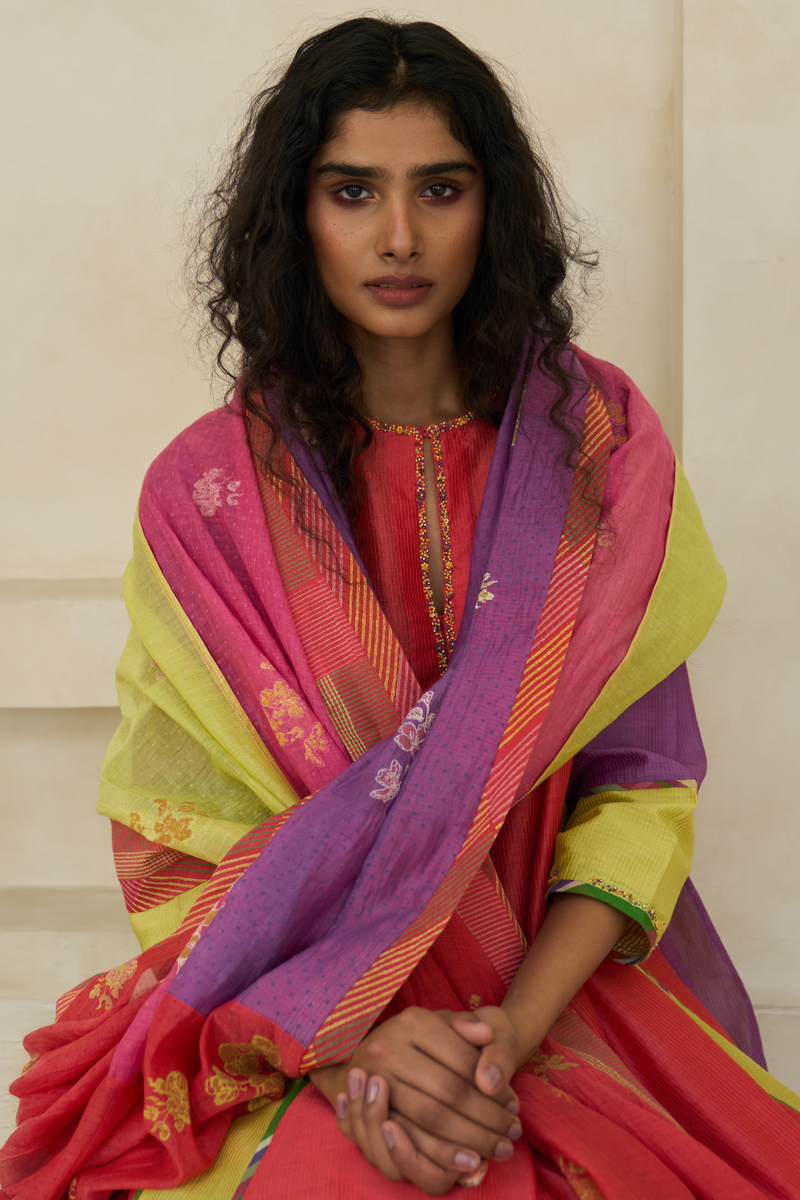 Amy Set cotton by SWATTI KAPOOR in multi color for women Worldwide