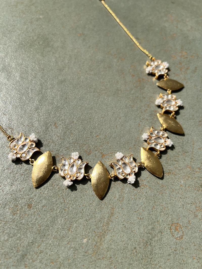 Padma Haar by Aarjavee in gold color for women Worldwide