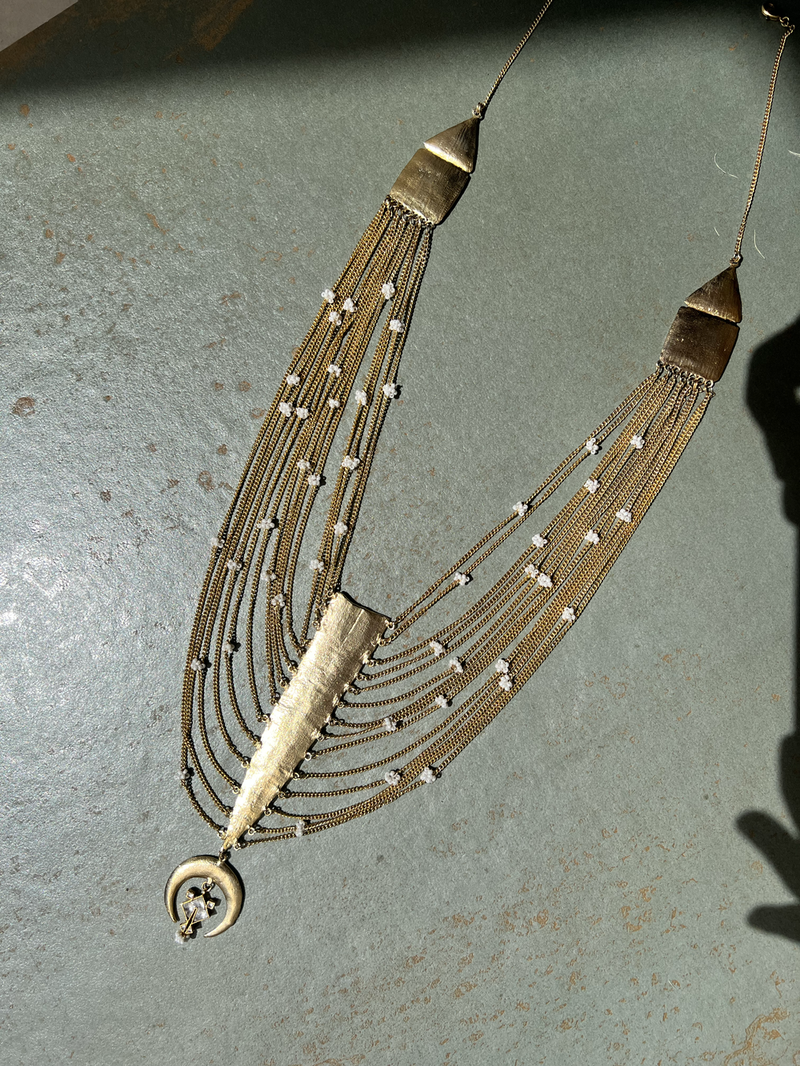 Champa Haar by Aarjavee in gold color for women Worldwide