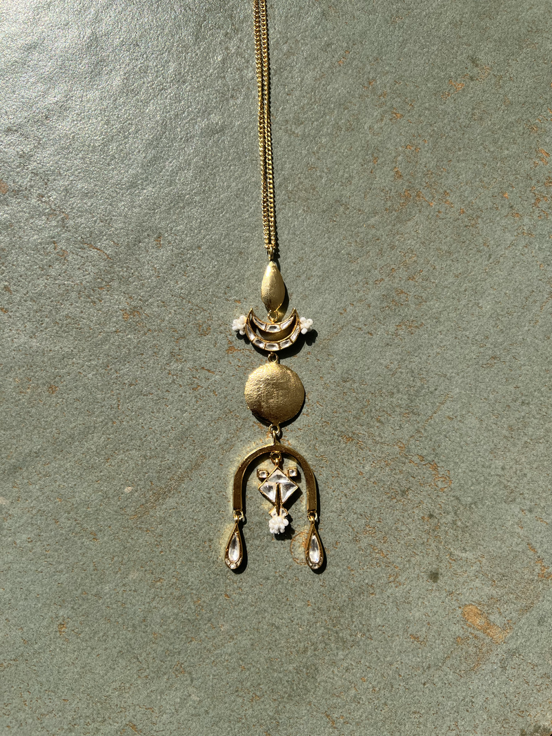 Tijori Pendant by Aarjavee in gold color for women Worldwide