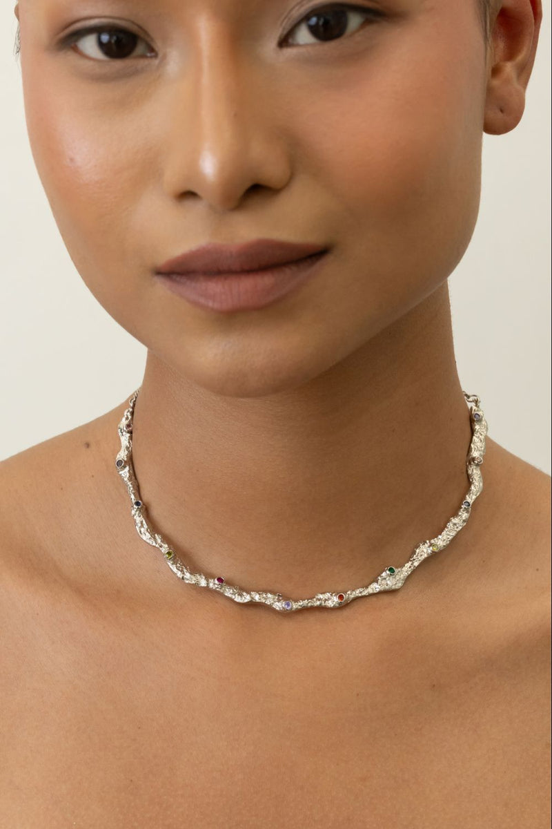 AN36S Melon Hasli 18k gold plated on brass neckpiece by Aarjavee for women Worldwide