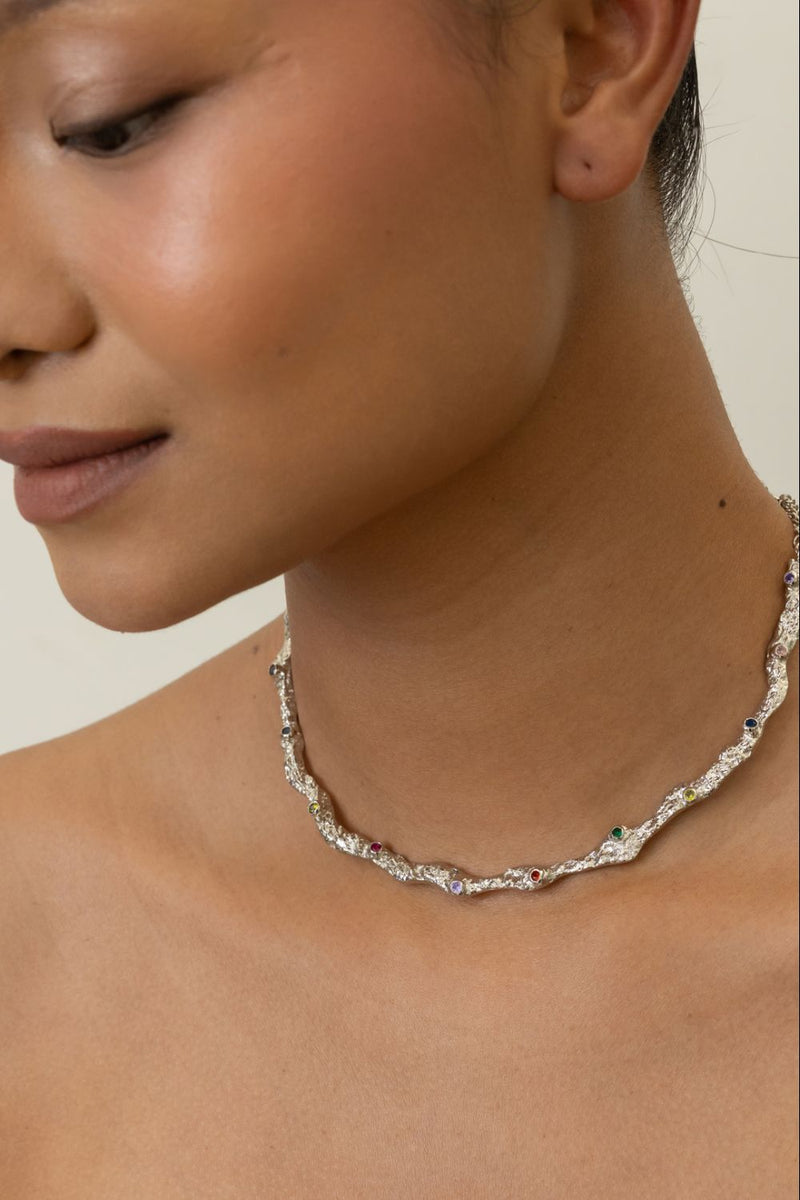 AN36S Melon Hasli 18k gold plated on brass neckpiece by Aarjavee for women Worldwide