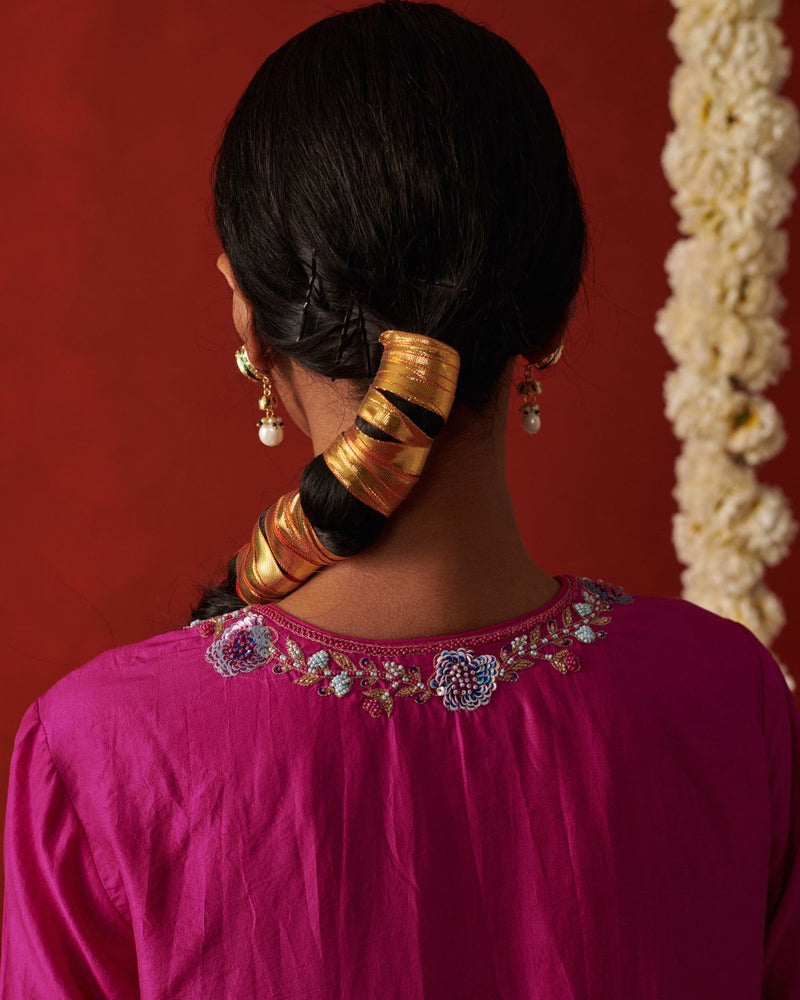 ANAHITA & AMIRA KURTA & PANT chiffon by Rashika Mittal in multi color for women Worldwide