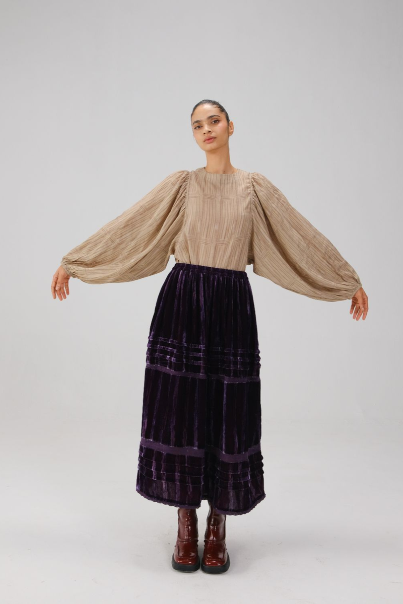 ANA TOP-Ivory Wall cotton by CORD for women Worldwide