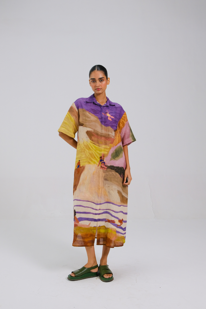 AVA DRESS - SWIMMERS all linen by CORD for women Worldwide