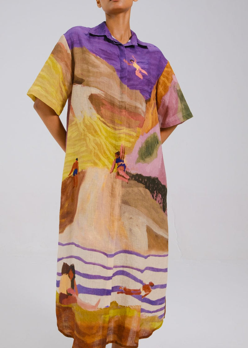 AVA DRESS - SWIMMERS all linen by CORD for women Worldwide