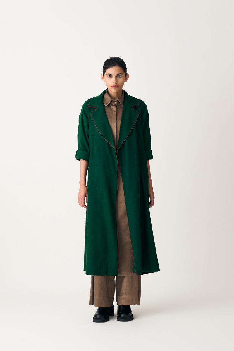 EVERYDAY U-HEM SHIRT - UMBER satin by THREE in brown color for women Worldwide