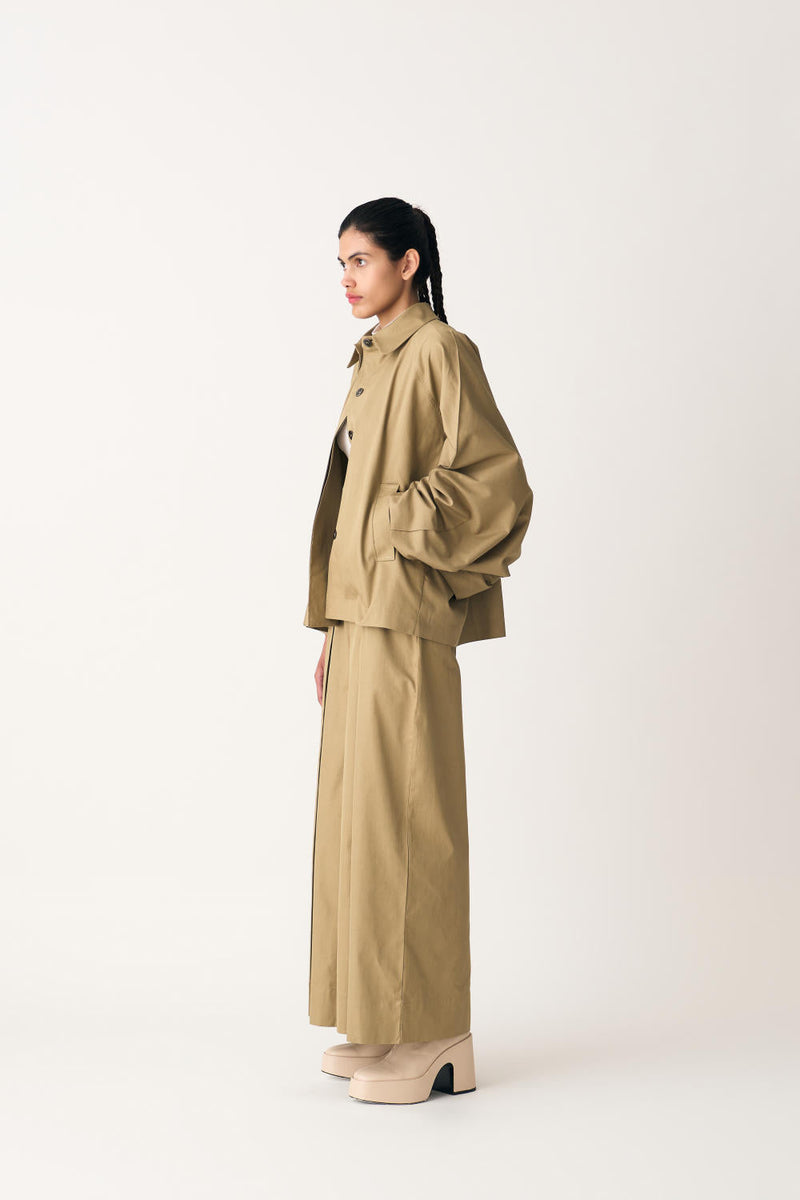 BAT SLEEVE JACKET - AUTUMN SAGE by THREE in brown color for women Worldwide