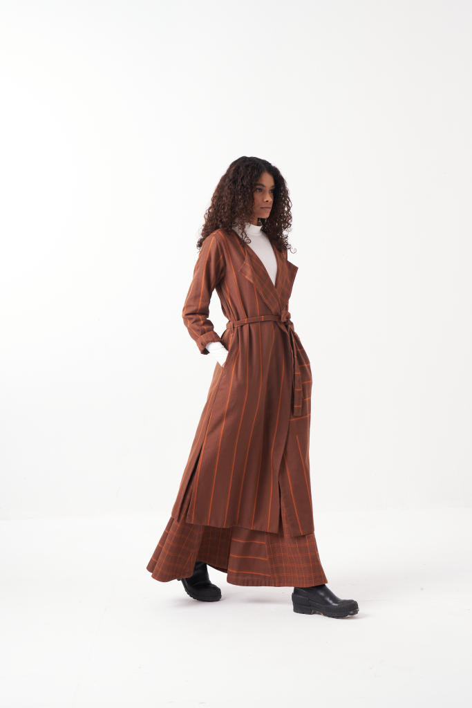 REVERSIBLE JACKET CO-ORD (SET OF 3)-CHOCOLATE  BROWN