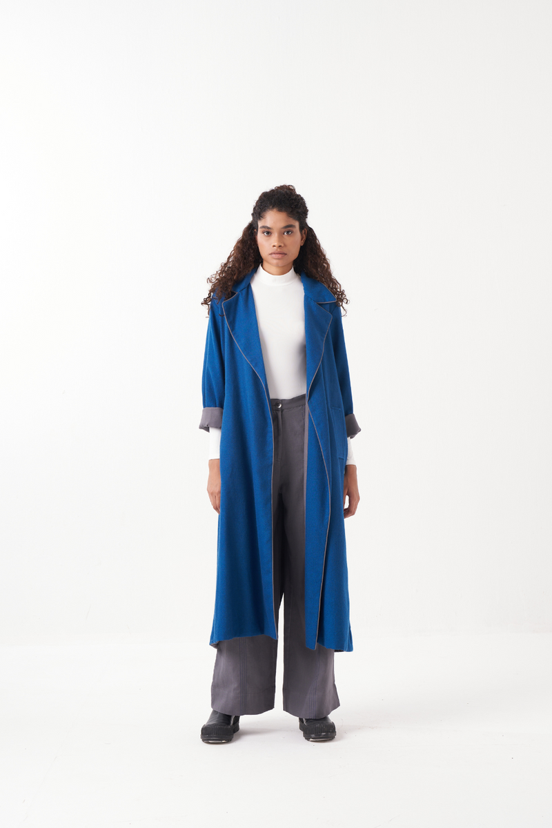 STITCH LINE DETAIL PANT-GREY by THREE in grey color for women Worldwide
