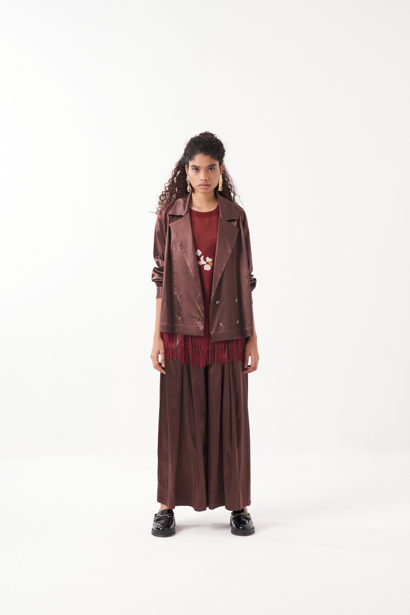 FRINGE TOP-MADDER organza by THREE for women Worldwide