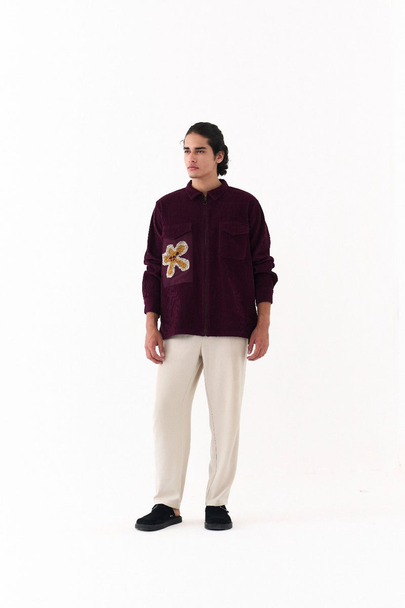 PATCH POCKET SHACKET-WINE