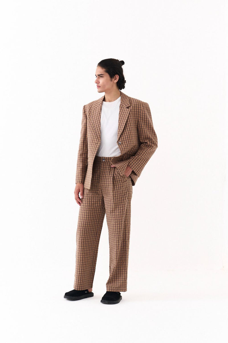 SINGLE BREASTED BLAZER CO-ORD-DENIM BLUE