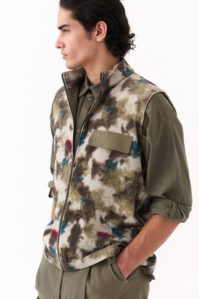 SLEEVELESS BOMBER JACKET CO-ORD (SET 0F 3)-MULTI-COLOUR
