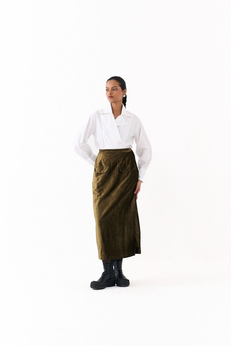 DOUBLE BREASTED COLLARED SHIRT-WHITE poplin by THREE in white color for women Worldwide