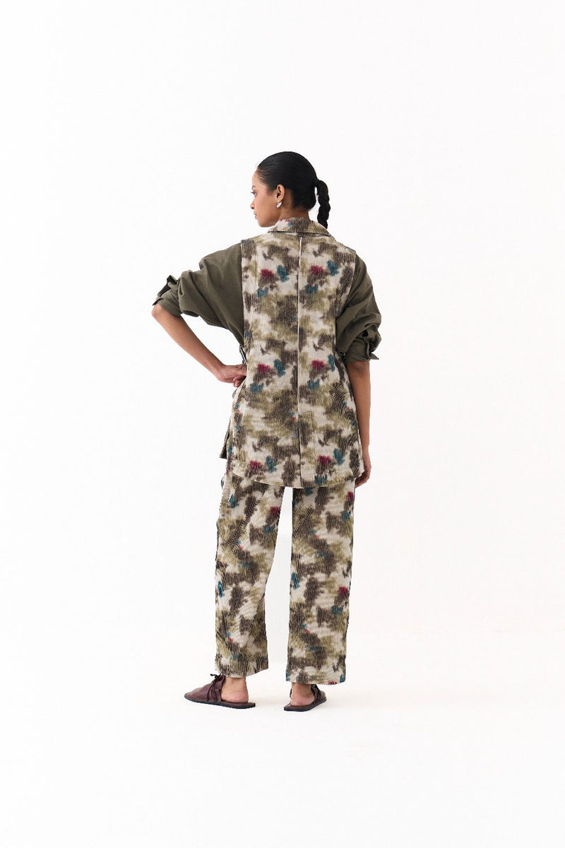 FLORAL WAISTCOAT -MULTICOLOUR mul by THREE in multi color for women Worldwide