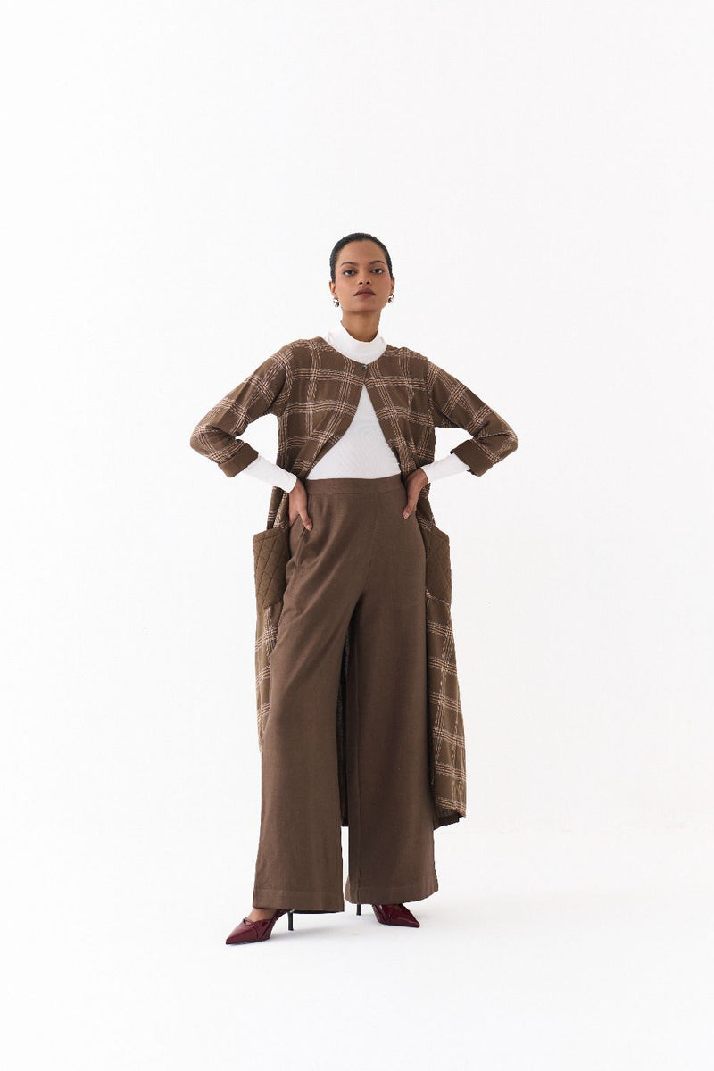 BACK PLEAT JACKET-CEDAR CHECK + CEDAR by THREE for women Worldwide