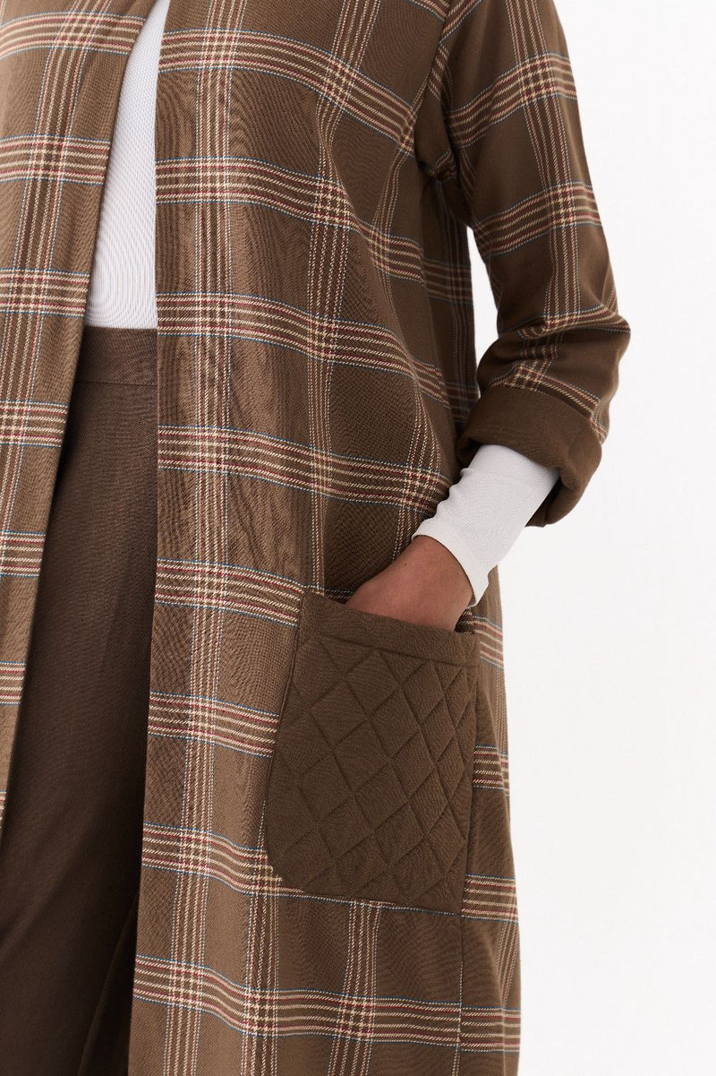 BACK PLEAT JACKET CO ORD (SET OF 2)-CEDAR by THREE for women Worldwide