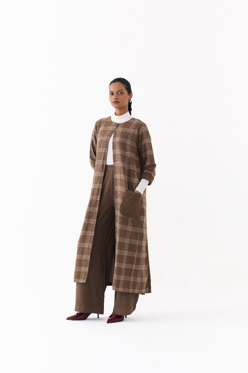 BACK PLEAT JACKET CO ORD (SET OF 2)-CEDAR by THREE for women Worldwide