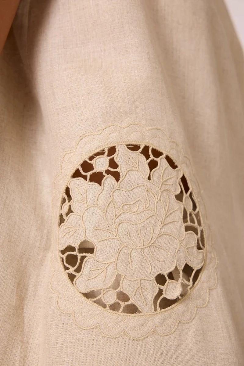 Agapi Top 100% linen top/shirt by The Summer House in beige for women Worldwide