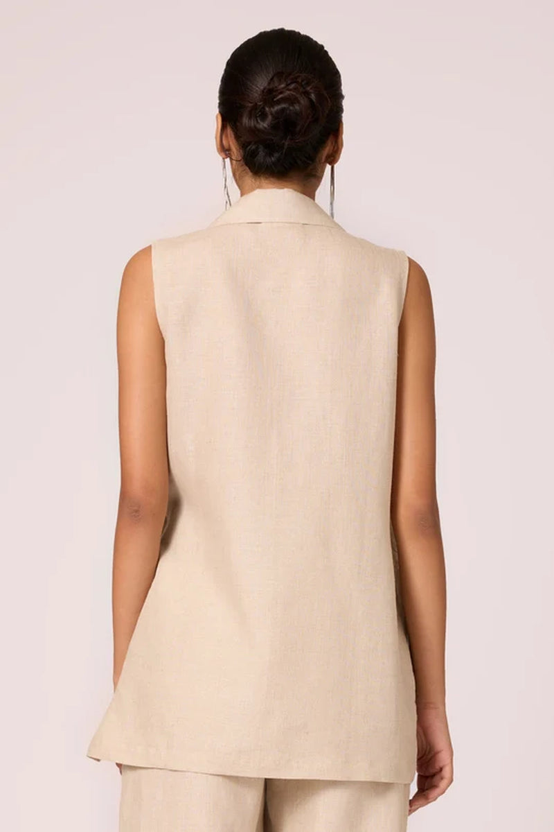 Agapi Top 100% linen top/shirt by The Summer House in beige for women Worldwide