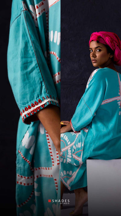 Agbada Teal Kaftan