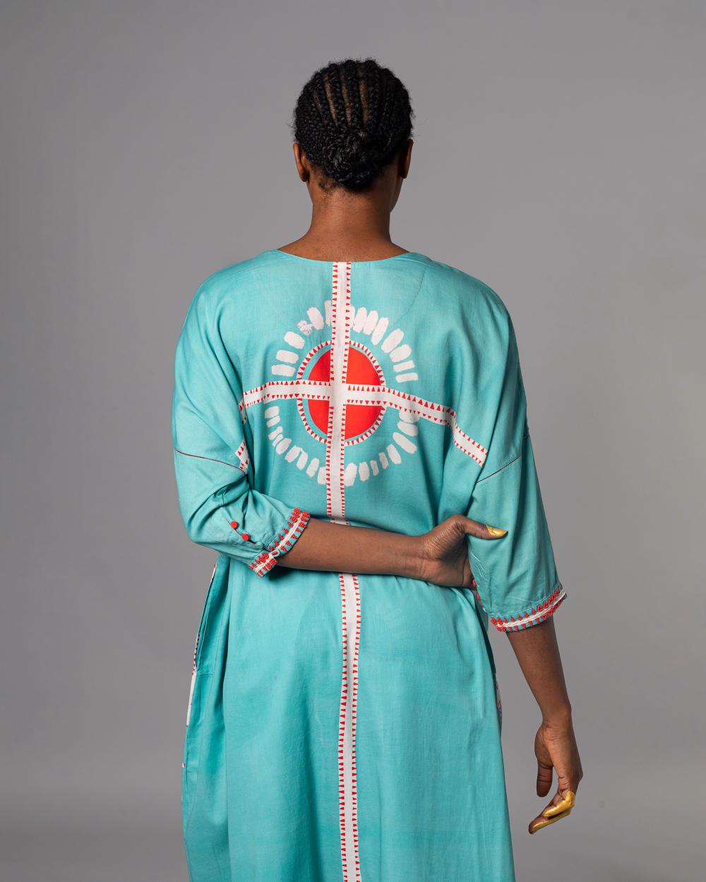 Agbada Teal Kaftan