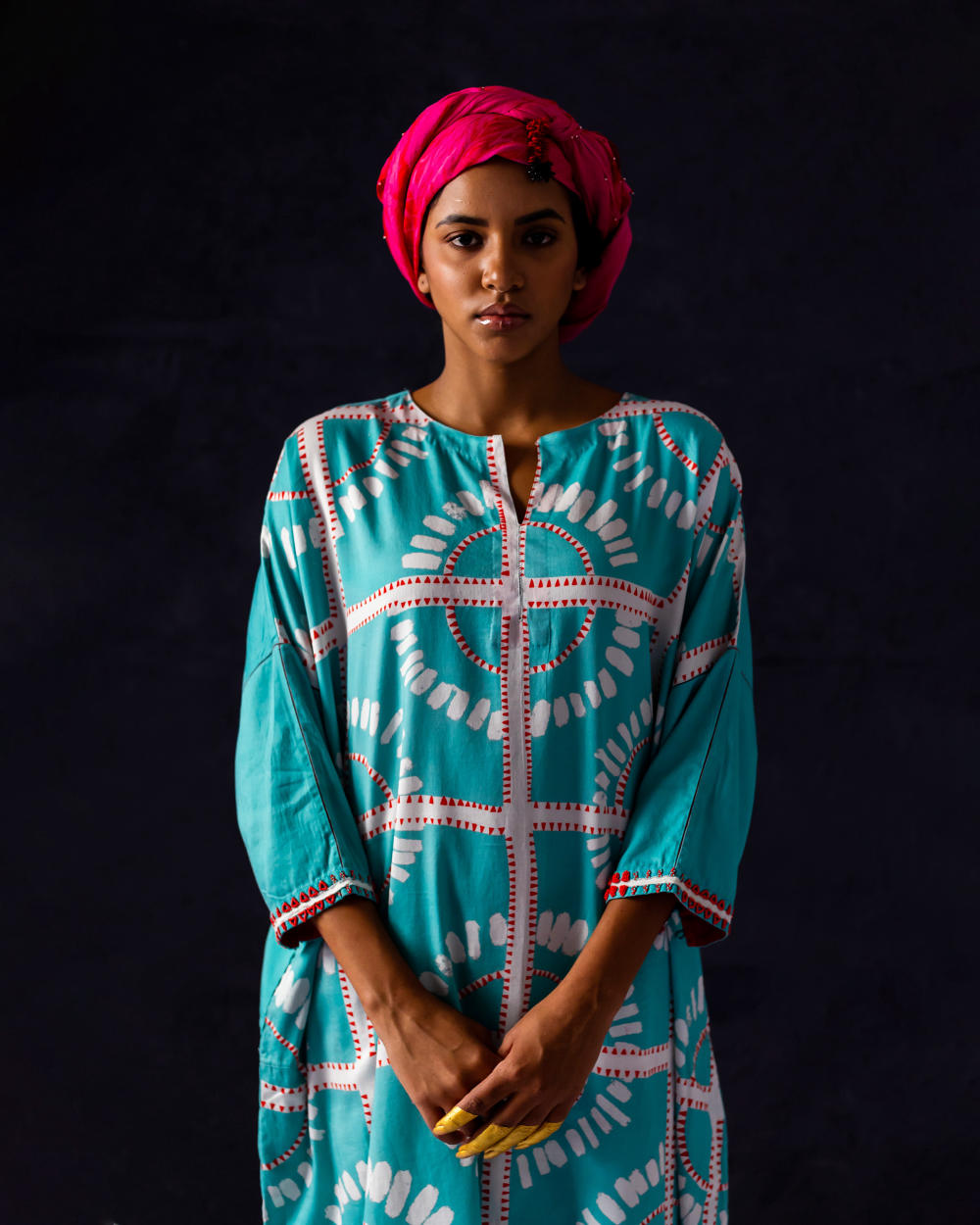 Agbada Teal Kaftan