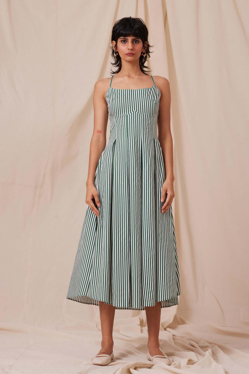 Ai Green Stripe Dress