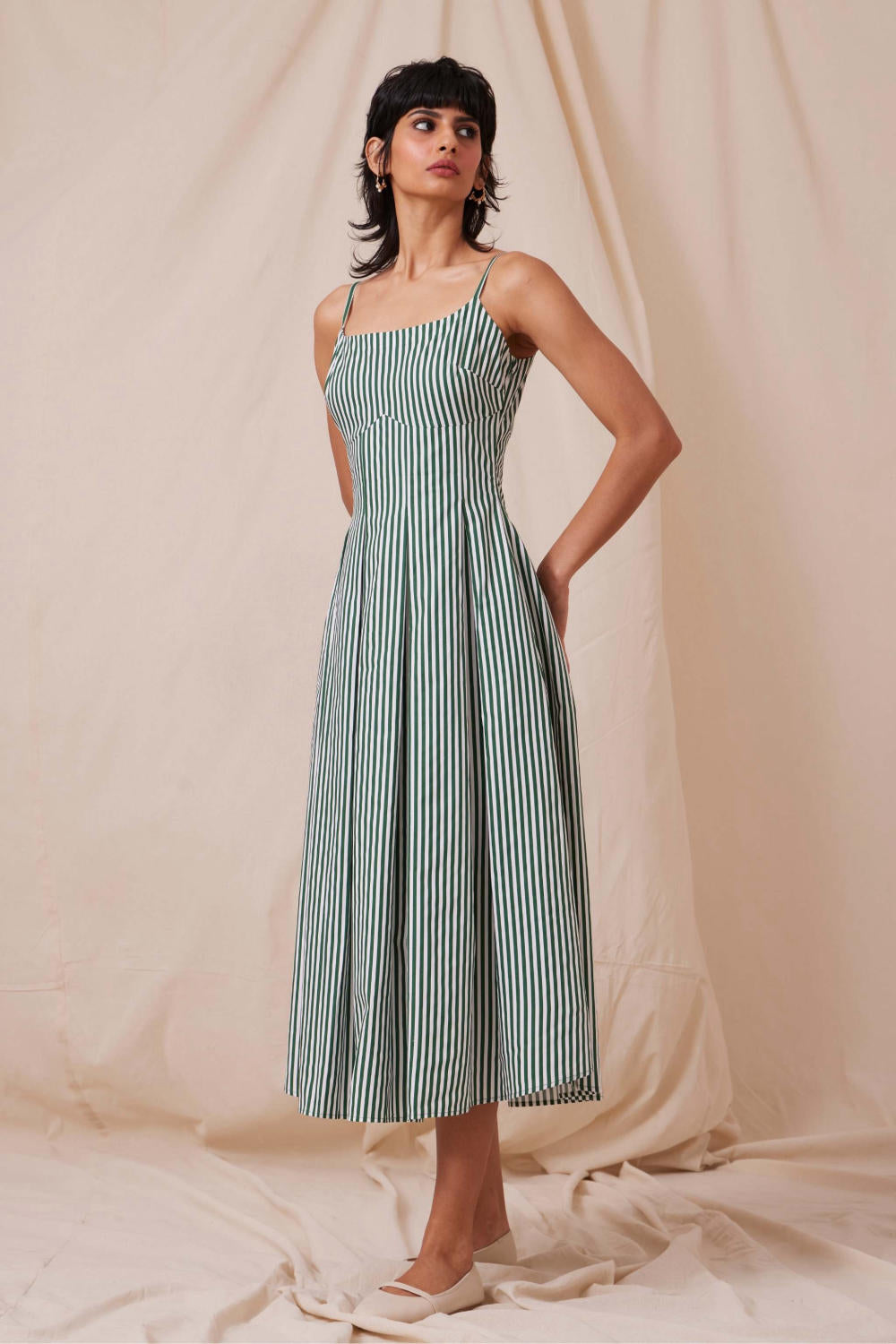 Ai Green Stripe Dress