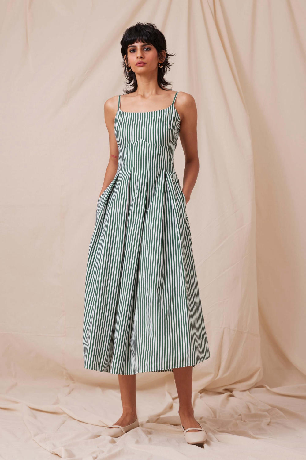 Ai Green Stripe Dress