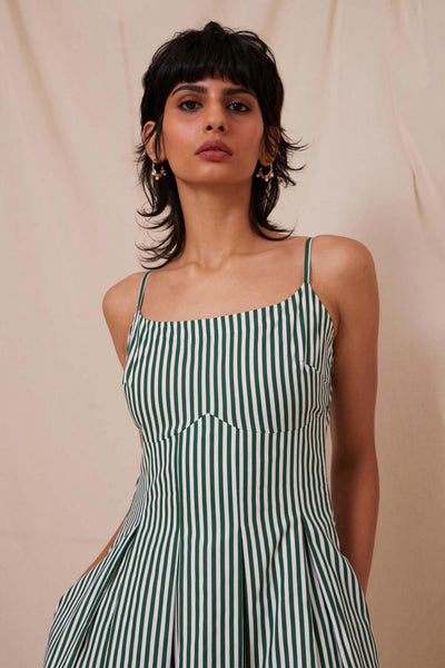 Ai Green Stripe Dress