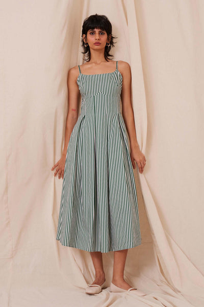 Ai Green Stripe Dress