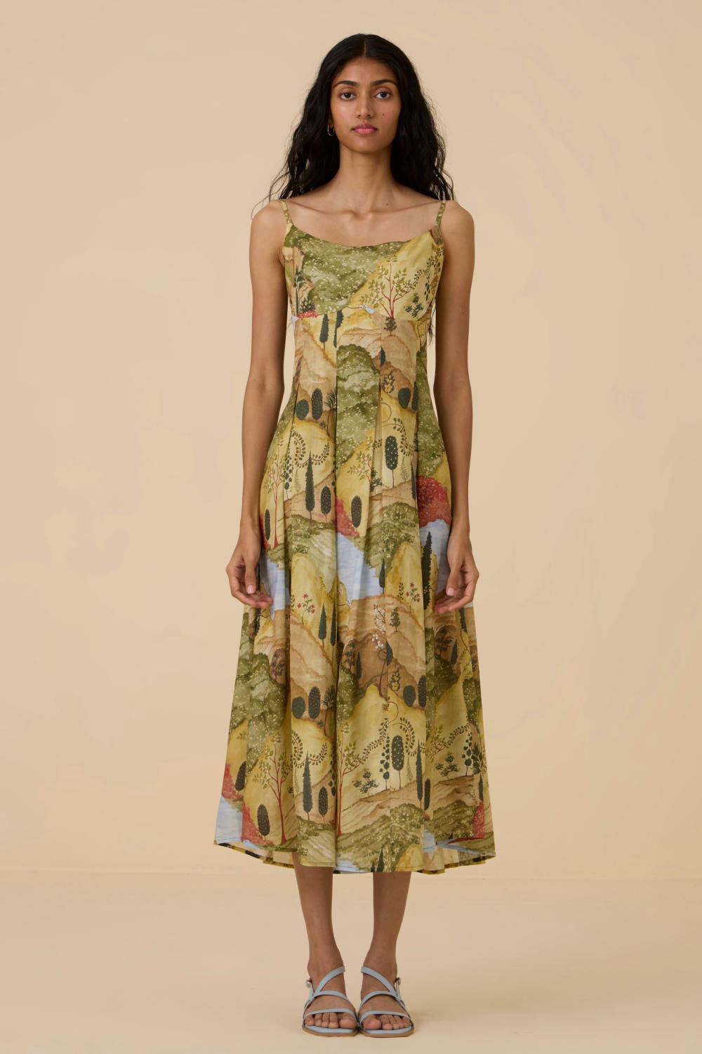 Ai Ochre Print Dress