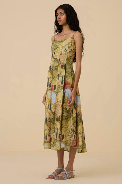 Ai Ochre Print Dress