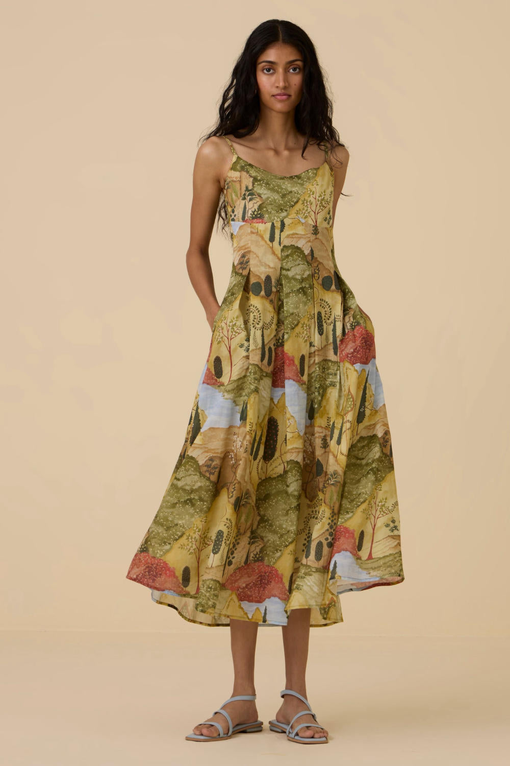 Ai Ochre Print Dress