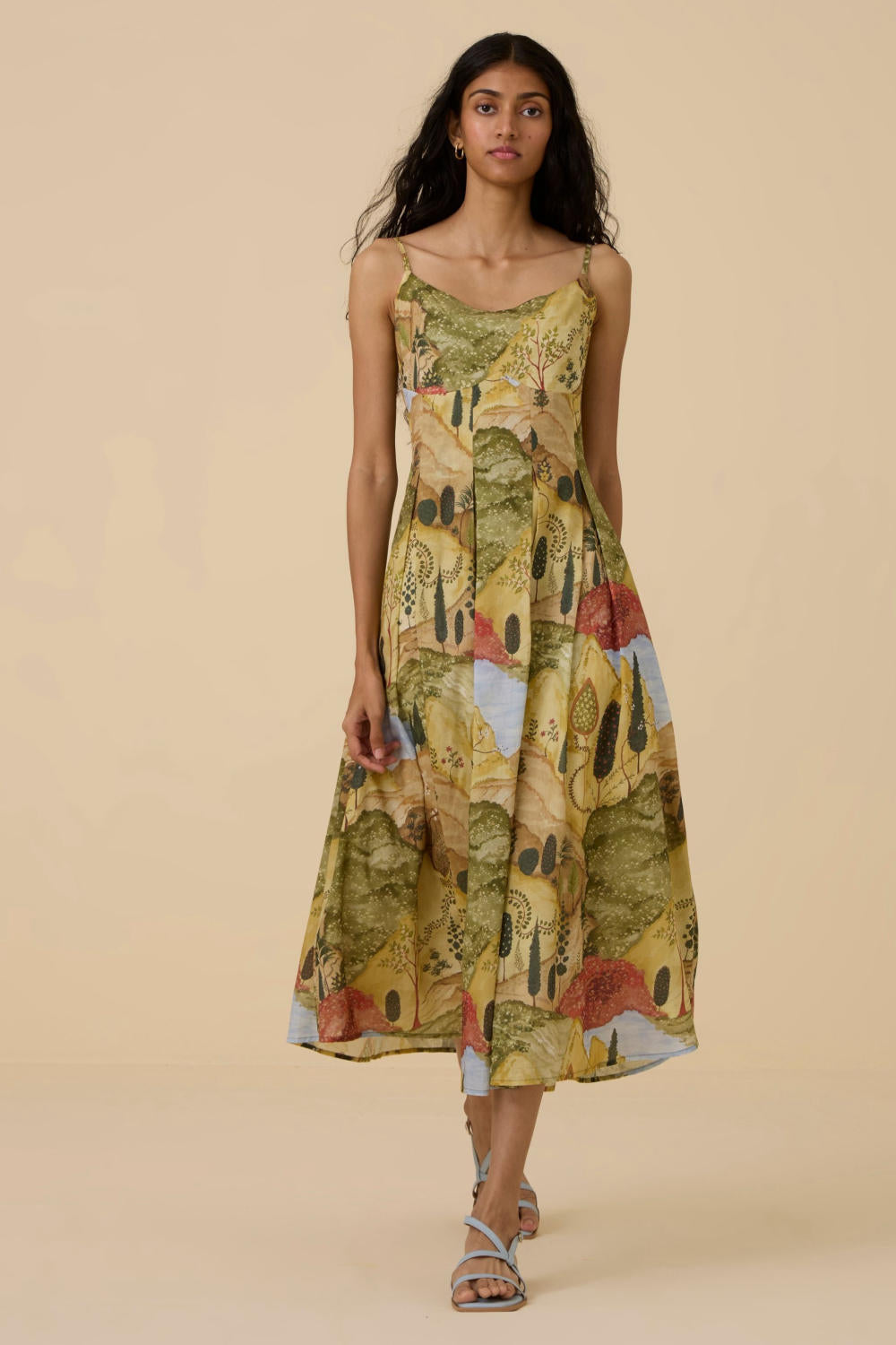 Ai Ochre Print Dress