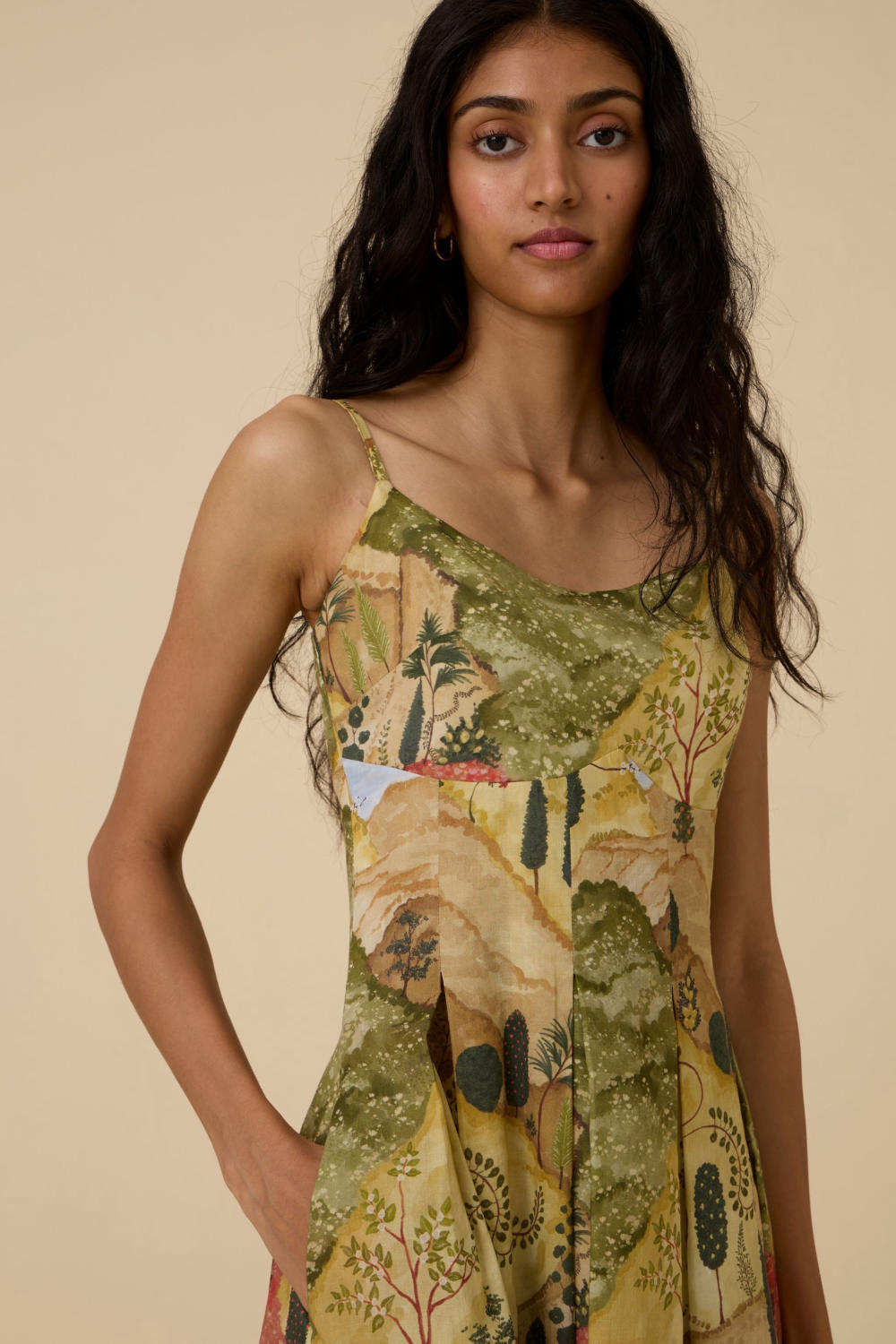 Ai Ochre Print Dress