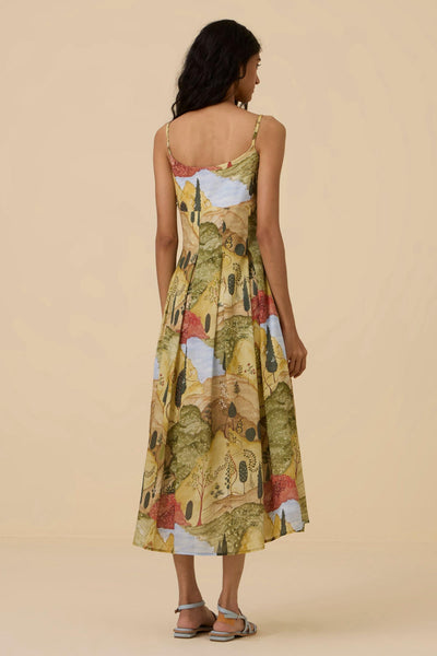 Ai Ochre Print Dress