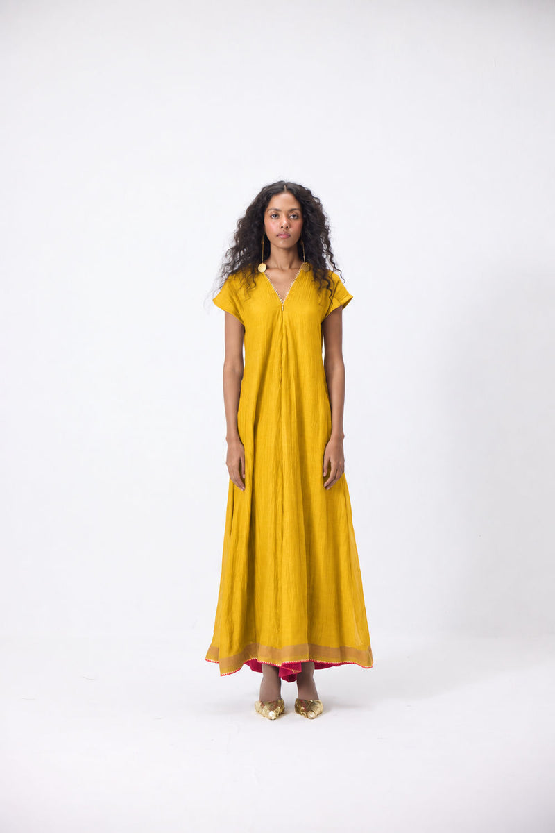 Aira Jumpsuit mul jumpsuit by Khara Kapas in yellow for women Worldwide