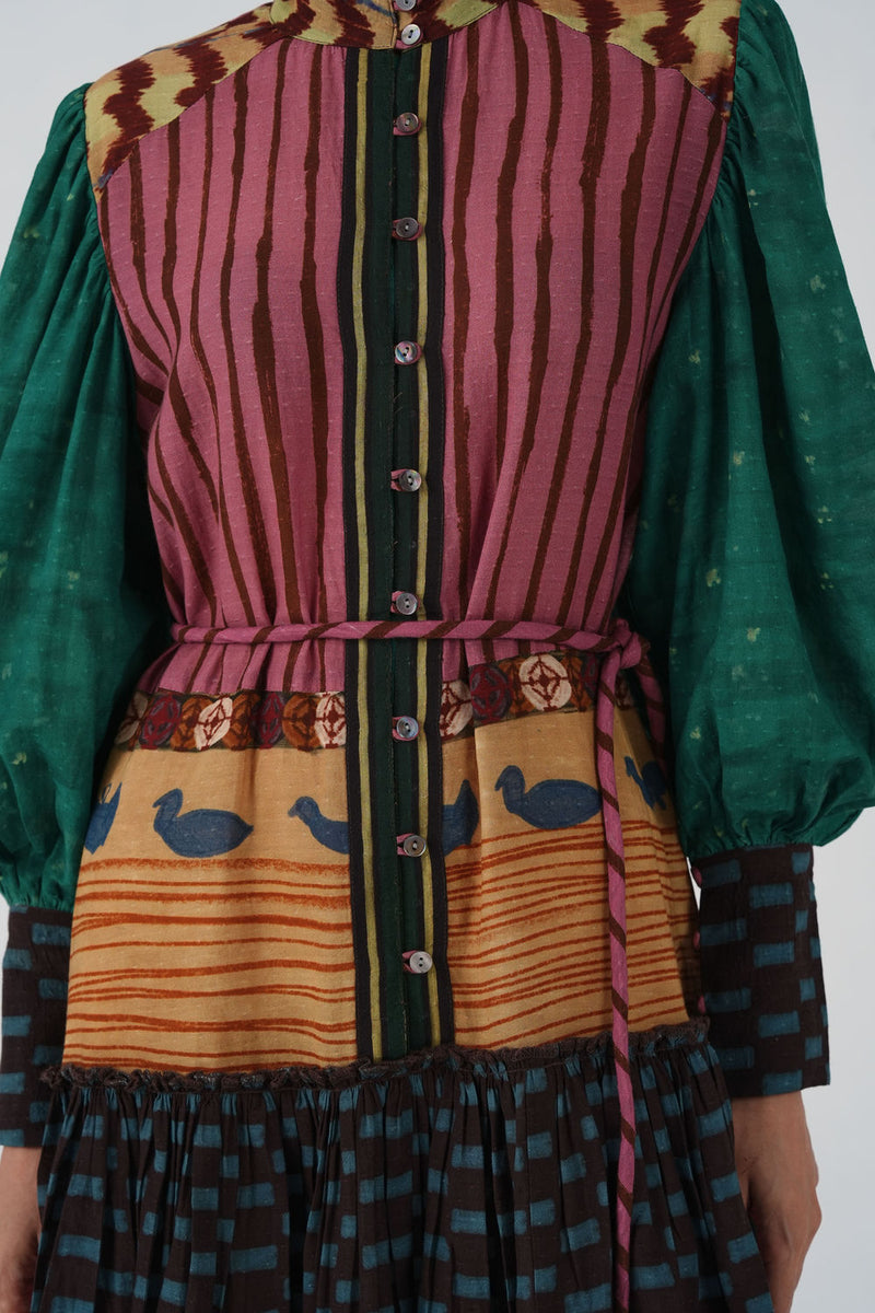 Ruth Dress-Fresco cotton dress by CORD in multi-color for women Worldwide